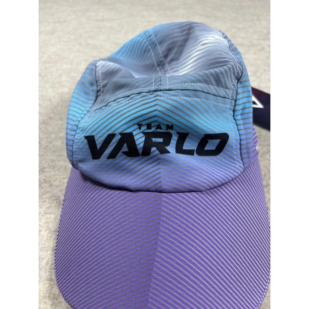 Varlo Sports Team Varlo Running Hat Blue Purple Gradient Performance Cap NWT